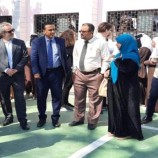 وفد من الاتحاد الاوروبي يزور ثانوية بلقيس للبنات في العاصمة عدن