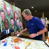 جورج بوش الابن يتفرغ للرسم.. وجوه من خط في لوحاته؟
