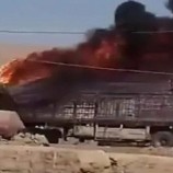 موقف بطولي لسائق شاحنة محترقة ينقذ مدينة عمران من كارثة محققة