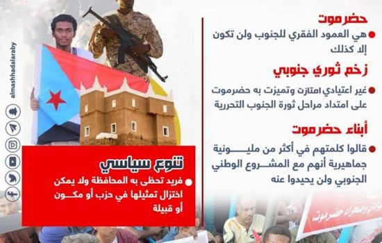 حضرموت العمود الفقري للجنوب (إنفوجراف)