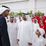 رئيس الإمارات يستقبل فريق شباب الأهلي في قصر البحر