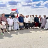 رئيس انتقالي شبوة يستقبل قافلة أبناء وادي حضرموت المتجهة إلى جبهات الضالع