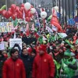 تظاهرة حاشدة في بروكسل احتجاجًا على خطط التقشف