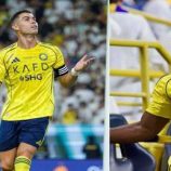 شاهد.. كريستيانو رونالدو يتفاعل مع “سبيد” ويعلمه كيف يدق على الطبل بعد فوز النصر (فيديو)