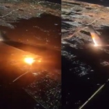 ركاب طائرة يوثقون لحظة الانفجار الهائل في مجمع صناعي بالأرجنتين (فيديو)