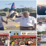 قيادة وموظفي التعليم الفني يزور مخيم الاعتصام المفتوح بساحة العروض في العاصمة عدن