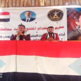 العولقي يقدم محاضرة سياسية توعوية في مخيم الاعتصام أبين