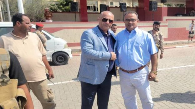 وزير التخطيط والتعاون الدولي و مدير عام التواهي يشاركا اعتصام الحشود الجنوبية في ساحة العروض