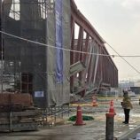 انهيار هيكل معدني في موقع بناء بكوريا الجنوبية (صور)