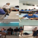 مدير عام مكتب التعليم الفني يتفقد سير الاختبارات النظرية في  المعهد المهني الصناعي