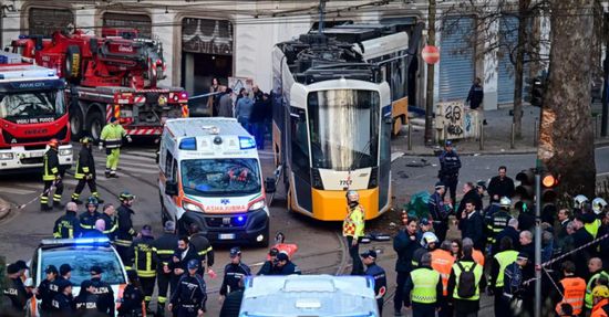 خروج ترام عن مساره بوسط ميلانو.. وميلوني تعلق على الحادث