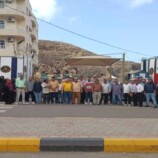 كادر الأمانة العامة يواصل وقفته الاحتجاجية لكسر الوصاية السعودية المفروضة على شعب الجنوب