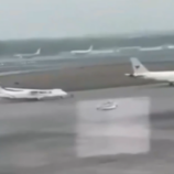 بسبب فرامل معطلة.. اصطدام طائرتين في مطار ميانمار